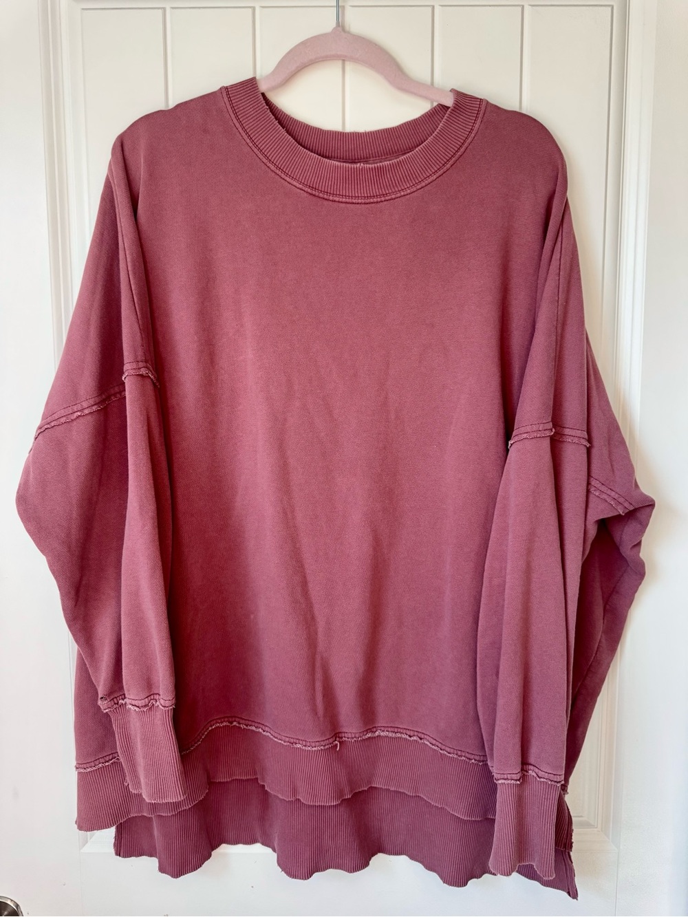 Aerie Oversized Crewneck - Mauve Rose